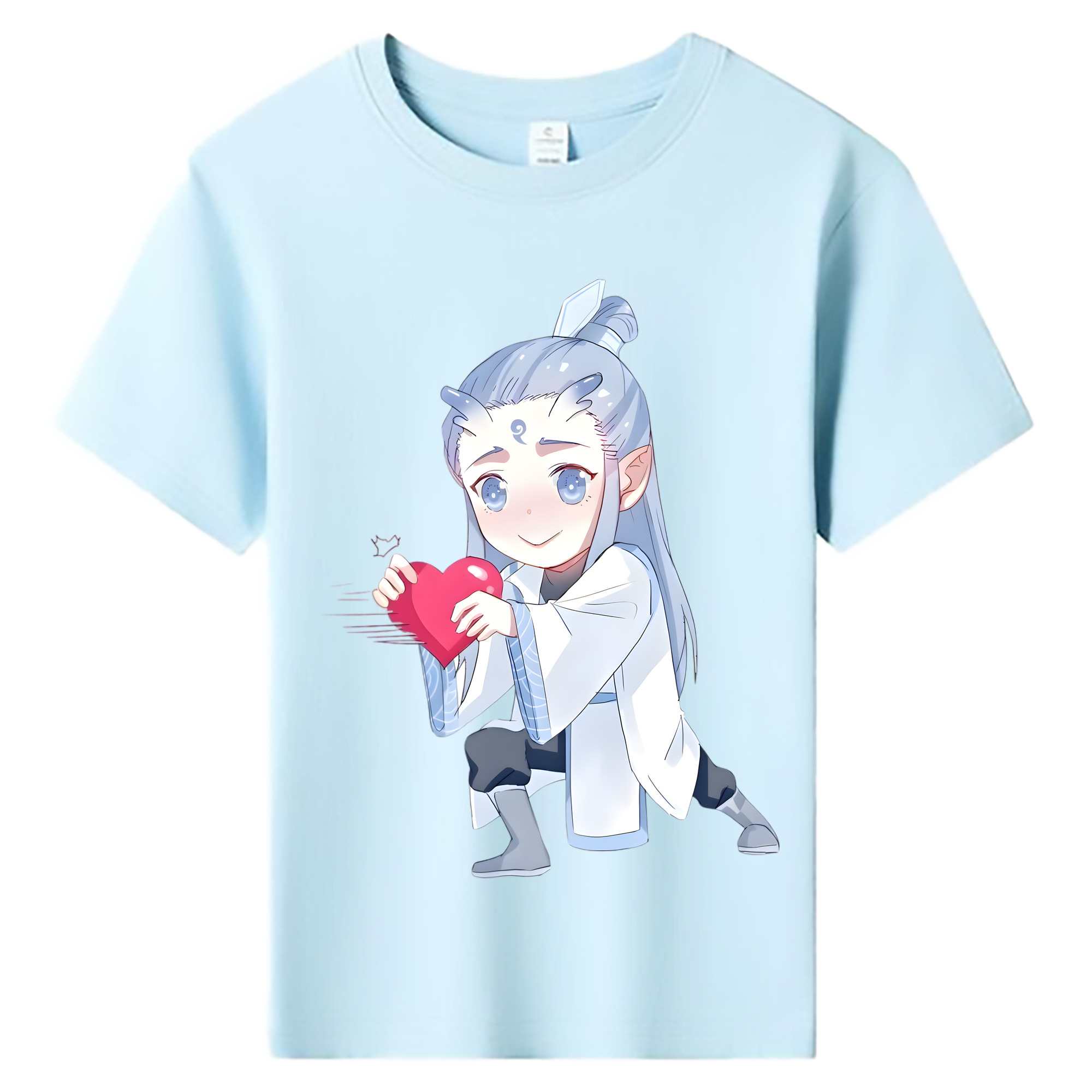 （画像用） Ne Zha 2 ナタ 魔童の大暴れ 綿100％キッズTシャツ（フロントプリント）